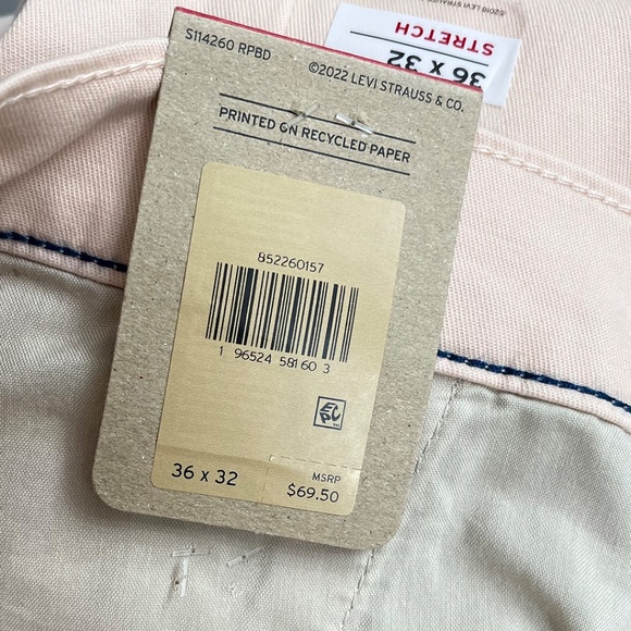 36x32 Levi’s XX Chino Standard Taper Men's Pant Pink - Picture 11 of 14